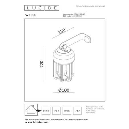 Applique extérieur LED Wells (5W)