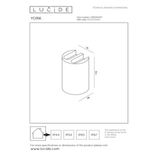 Applique extérieur LED York (4x1.2W)