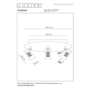 Plafonnier LED Everina (3x5W)