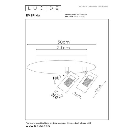 Plafonnier LED Everina (2x5W)