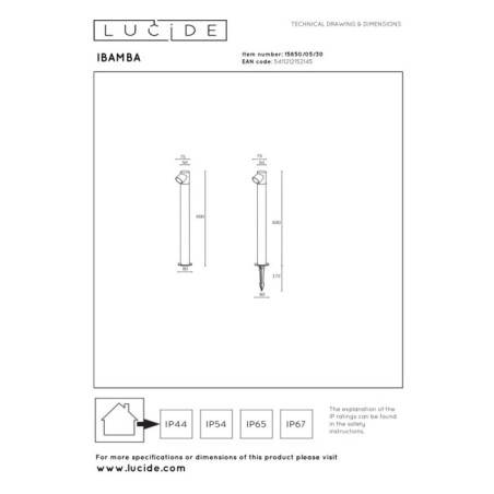 Balise extérieure LED Ibamba I (6W)