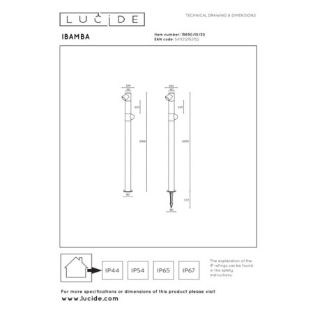 Balise extérieure LED Ibamba II (6W)