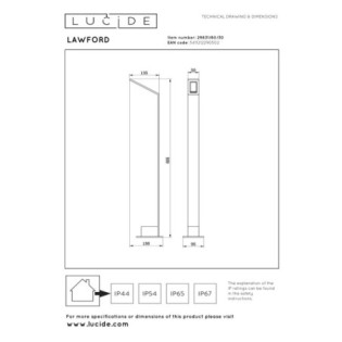 Balise extérieure LED Lawford II (6W)