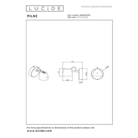 Applique murale LED Milne I (8W)