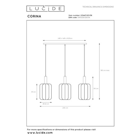 Suspension Corina (3 lumières)