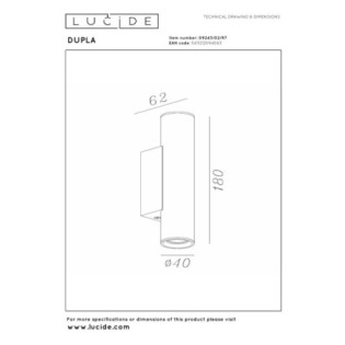 Applique murale Dupla (2 lumières)
