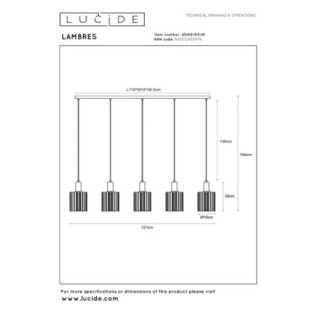 Suspension Lambres (5 lumières)
