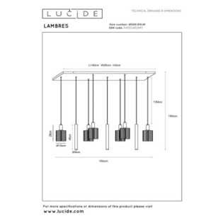 Suspension Lambres (6 lumières)