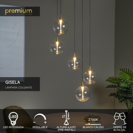 Lampe de plafond LED Gisela (5x3.8W)