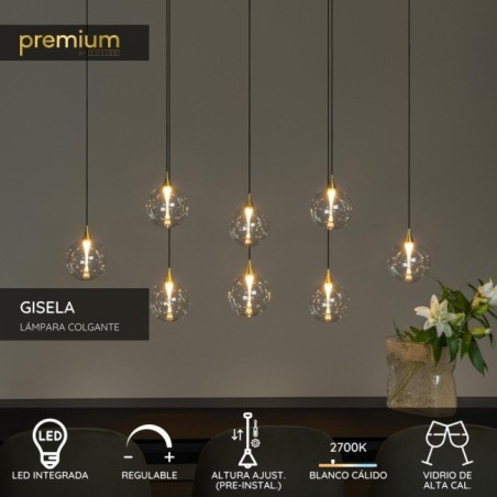 Lampe de plafond LED Gisela (8x3,9W)