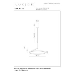 Lampe de plafond LED Applause CCT (32W)