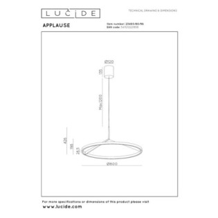 Lampe de plafond LED Applause CCT (50W)