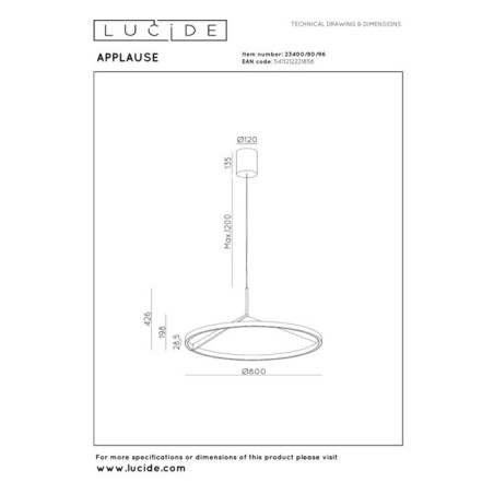 Lampe de plafond LED Applause CCT (50W)