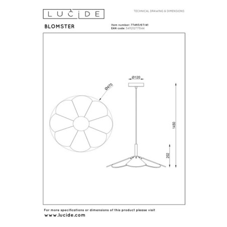 Lampe de plafond LED Blomster (9W)