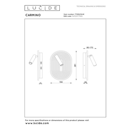 Applique murale LED Carmino (9,8 W)