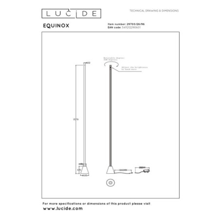 Lampadaire LED Equinox (26W)