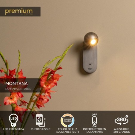 Applique murale LED Montana (6,3W)
