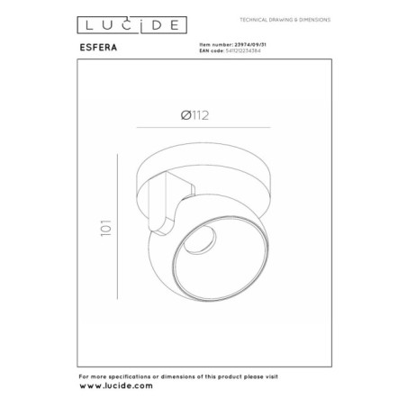 Plafonnier LED Sphère (11W)