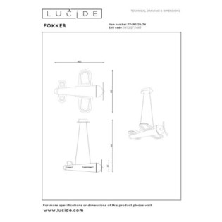 Suspension LED enfant Fokker (28W)