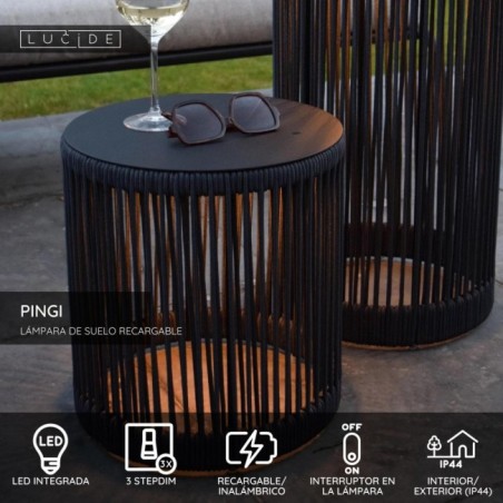 Lampe de table rechargeable LED Pingi (3W)