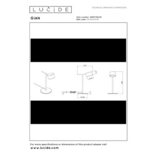 Lampe de table LED Gian (9W)