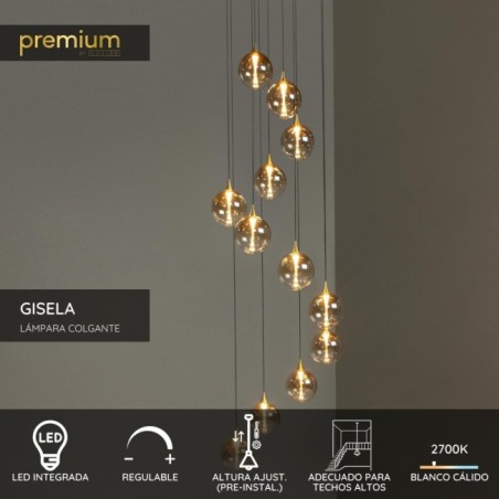 Lampe de plafond LED Gisela (12x3.5W)