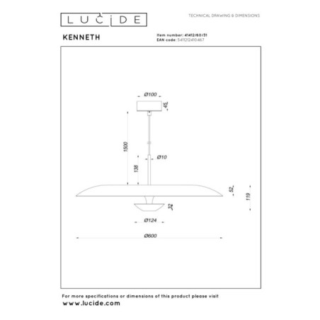 Lampe de plafond LED Kenneth (16W)