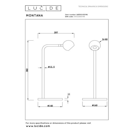 Lampe de table LED Montana (5W)