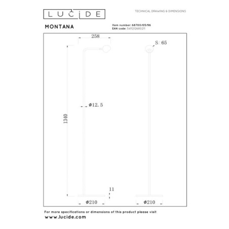 Lampadaire LED Montana (6,3 W)