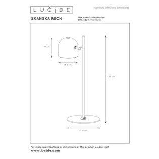 Lampe de bureau LED Skanska rech CCT (3W)