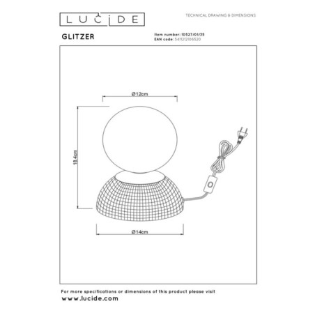 Lampe á poser Glitzer