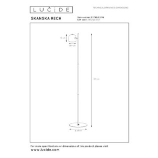 Lampadaire LED Skanska rech CCT (3W)
