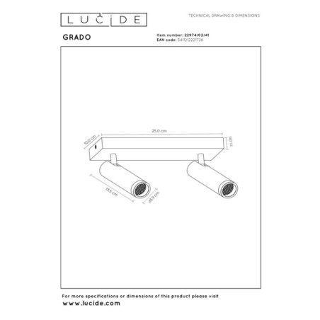 Plafonnier Grado (2 lumières)