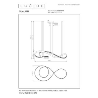 Lampe de plafond LED Slalom CCT (80W)
