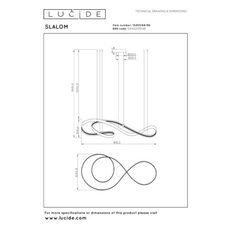 Lampe de plafond LED Slalom CCT (80W)