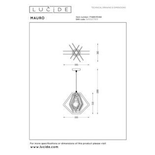 Lampe de plafond Mauro