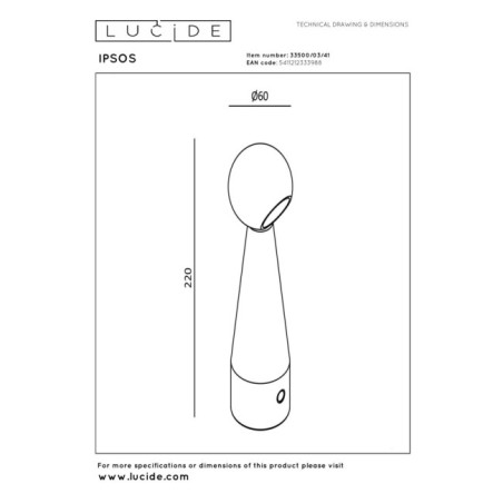 Lampe de table LED Ipsos (3W)