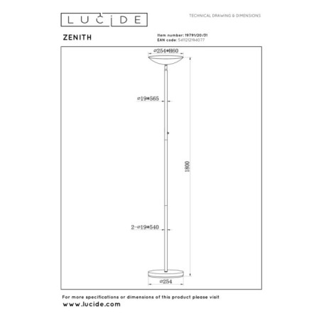 Lampadaire LED Zenith (20W)