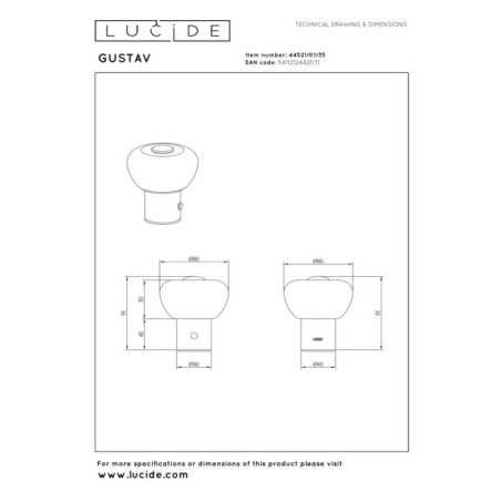 Lampe de table LED Gustav II (0,8 W)