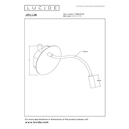 Applique murale LED Jolijn II (2W)