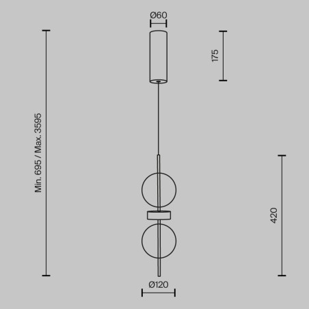 Suspension LED Double Moon (8W)