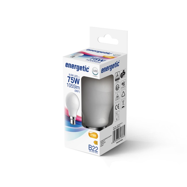 Ampoule LED B22 A60 2700K (8.5W)