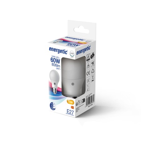 Ampoule LED E27 A60 Capteur 2700K (8.8W)