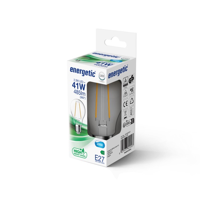 Ampoule LED E27 A60 4000K Classe A (2.3W)