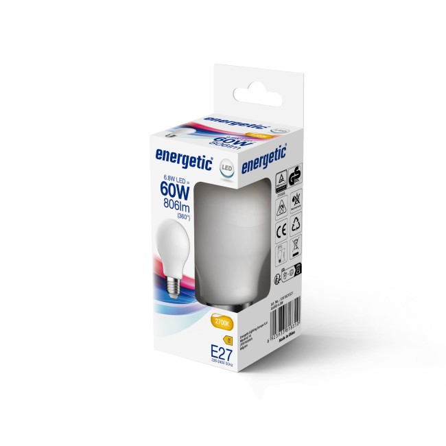 Ampoule LED E27 A60 2700K (6.8W)