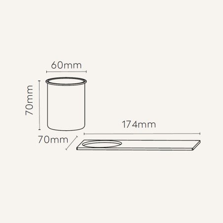 Verre + support pour applique Verso