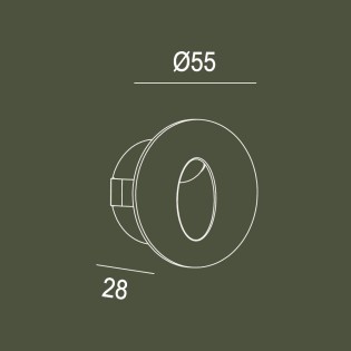 Applique murale encastrable LED Bely Elite ronde (1W)