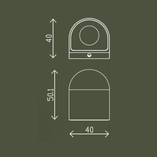Aplique murale exterieur LED Orbe (1.5W)