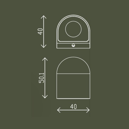 Aplique murale exterieur LED Orbe (1.5W)