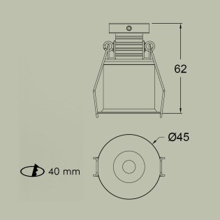 Encastré de plafond LED Dotfix Pro (6W)